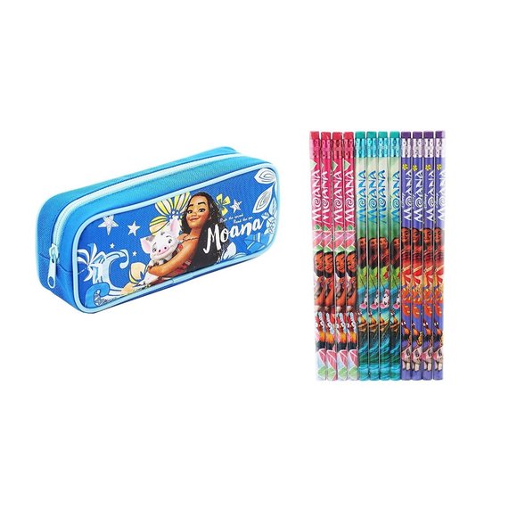 Disney Moana Pencil Case Zippered Bag Canvas